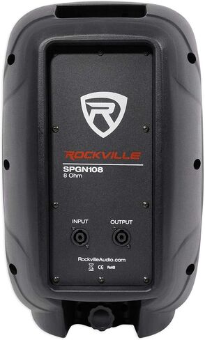 زوج Rockville SPGN108 مقاس 10 بوصة، مكبرات صوت سلبية بقدرة 800 وات الذروة 8 أوم DJ PA، بقدرة 200 وات RMS، وخزانة ABS، ومقبس قطبي، قطعتان in Saudi Arabia