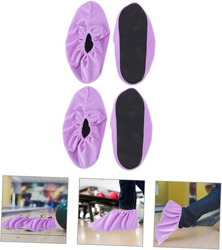 2 Pairs Non Slip Indoor Bowling Shoe Covers Reusable and Washable Durable Booties for Indoor Sports Space Saving Design Adult in Saudi Arabia