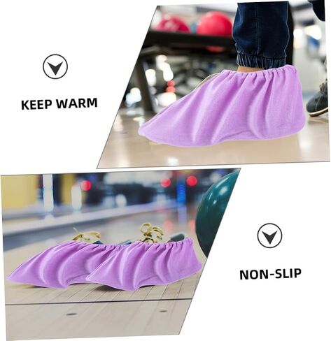 2 Pairs Non Slip Indoor Bowling Shoe Covers Reusable and Washable Durable Booties for Indoor Sports Space Saving Design Adult in Saudi Arabia