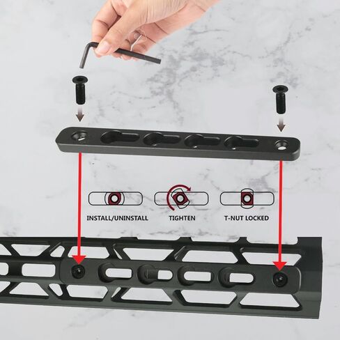 Gotical 2 فتحة M-LOK إلى محول Keymod-قسم السكك الحديدية Keymod M-Lok لتحويل Keymod in Saudi Arabia