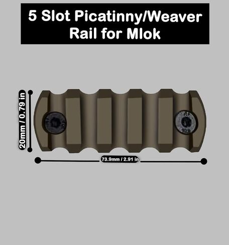 Gotical Combo - 2Pcs 5-Slot MLOK & Mount Kit-Push Button with Set of Screws & Allen Wrench… in Saudi Arabia