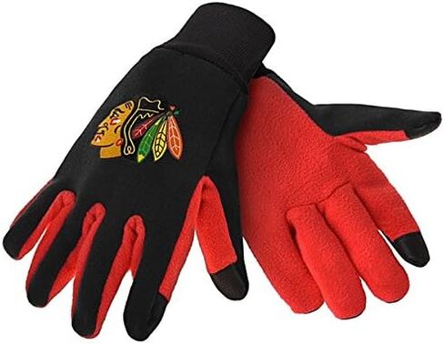 قفازات FOCO Forever Collectibles Chicago Blackhawks للرسائل النصية الملونة in Saudi Arabia