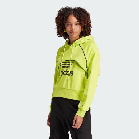 ADIDAS ORIGINALS WOMEN'S 2 IN 1 BIG LOGO HOODIE, Semi Solar Yellow, MEDIUM in Saudi Arabia