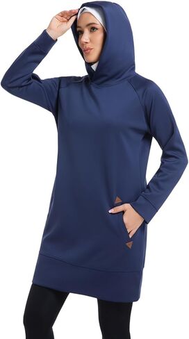 Muslim Women's Hooded Sweatshirt Modest Long Sleeve Athletic Top Loose Fit Fall Spring Workout Sportswear in Saudi Arabia