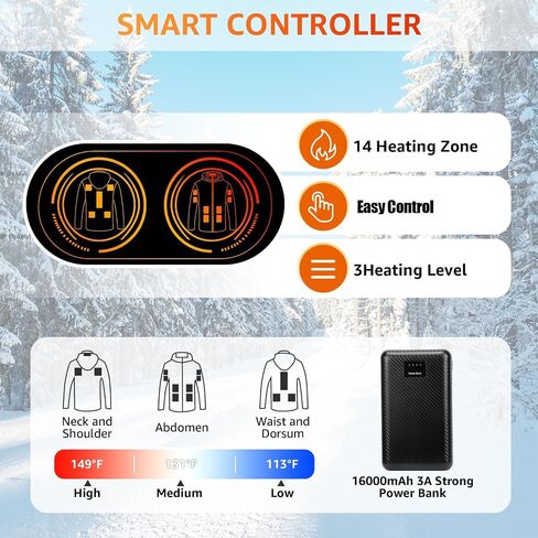 Heated Jacket,Heated Jackets for Men,Mens Heated Jacket with Battery Pack Winter Outdoor Soft Electric Heating Coat in Saudi Arabia