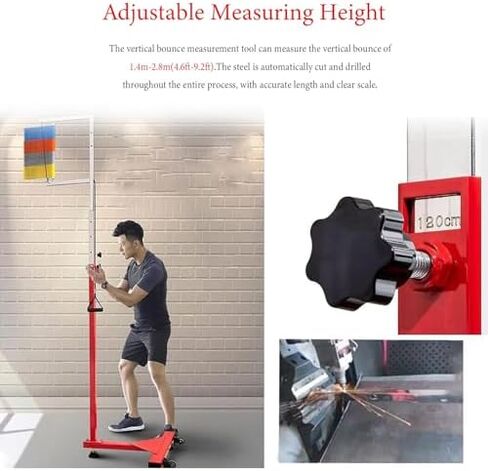 Vertical Jump Tester Equipment,Vertical Leap Measurer,Vertical Jump Measurement Tool Vertical Jumping Trainer Vertical Jump Tester Floor-Standing Sports Jump Tester in Saudi Arabia