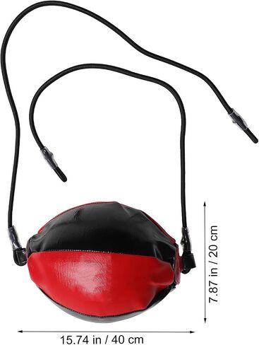 Double-end Speed Ball with Elastic Rope for Agility and Accuracy Training PU Leather Easy to Install Black and Red Punching Workout Equipment in Saudi Arabia