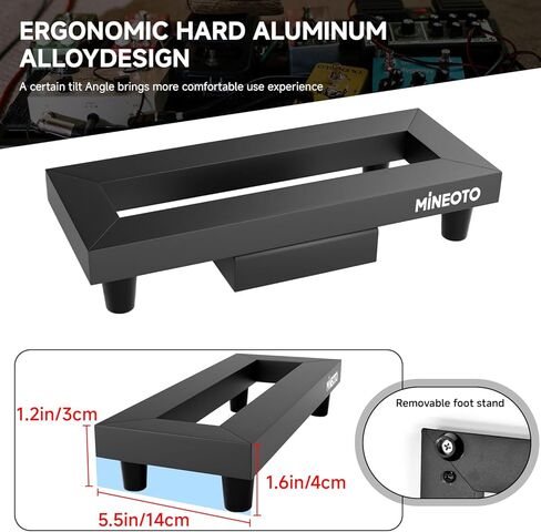 14 ''x 5.5'' سبائك الألومنيوم الغيتار دواسة مجلس 0.8lb إطارات دراجة تسلق الجبال خفيفة الوزن تأثير صغير Pedalboard مع حقيبة حمل in Kuwait