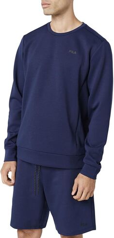 FILA Emry Mens Long Sleeve Crewneck Sweater - FILA Navy 410 / XL in Saudi Arabia
