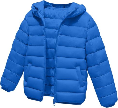 Girls Puffer Jacket with Hood Warm Lightweight Water Resistant Winter Coat Trendy Quilted Jackets Outwear 4-12 Years in Saudi Arabia