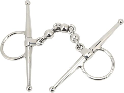 Diydeg Snaffle Bits for Horses, Professional Stainless Steel Mouth Horse Bit Full Cheek Snaffle Bit Prevent Horses from Biting, Horse Bits with Ball Chain for Training Equestrian in Saudi Arabia