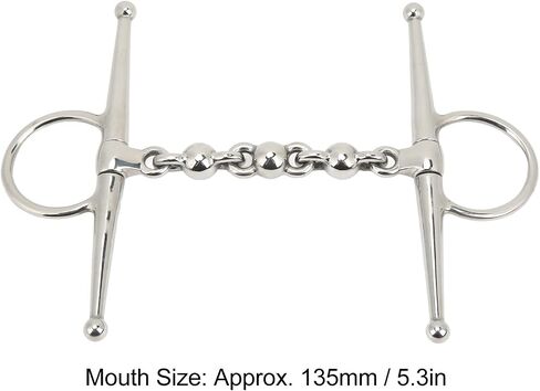 Diydeg Snaffle Bits for Horses, Professional Stainless Steel Mouth Horse Bit Full Cheek Snaffle Bit Prevent Horses from Biting, Horse Bits with Ball Chain for Training Equestrian in Saudi Arabia