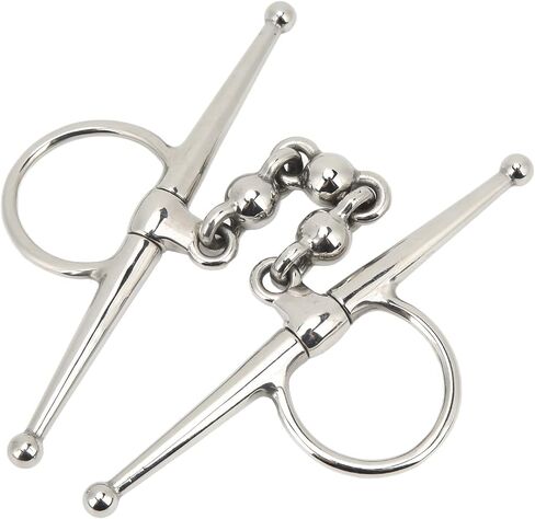 Diydeg Snaffle Bits for Horses, Professional Stainless Steel Mouth Horse Bit Full Cheek Snaffle Bit Prevent Horses from Biting, Horse Bits with Ball Chain for Training Equestrian in Saudi Arabia