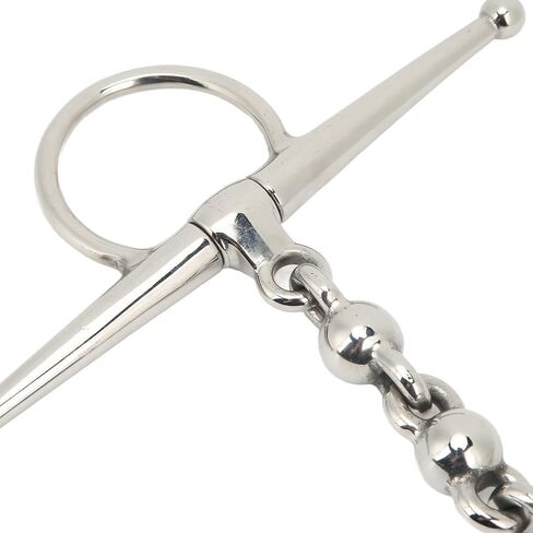 Diydeg Snaffle Bits for Horses, Professional Stainless Steel Mouth Horse Bit Full Cheek Snaffle Bit Prevent Horses from Biting, Horse Bits with Ball Chain for Training Equestrian in Saudi Arabia