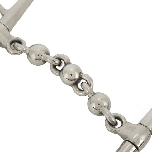 Diydeg Snaffle Bits for Horses, Professional Stainless Steel Mouth Horse Bit Full Cheek Snaffle Bit Prevent Horses from Biting, Horse Bits with Ball Chain for Training Equestrian in Saudi Arabia