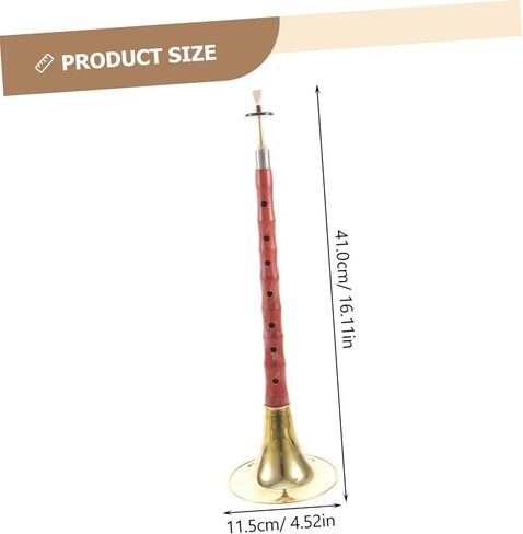 GALPADA 1Set C Key Suona Wind Instrument for Beginners Ethnic Design Durable Construction Easy to Carry and Store Sound for Music Practice in Saudi Arabia