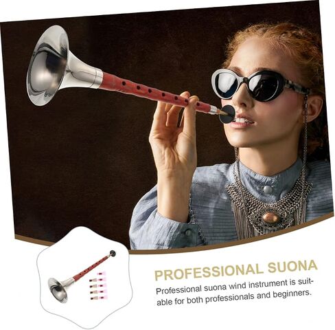 GALPADA 1Set C Key Suona Wind Instrument for Beginners Ethnic Design Durable Construction Easy to Carry and Store Sound for Music Practice in Saudi Arabia