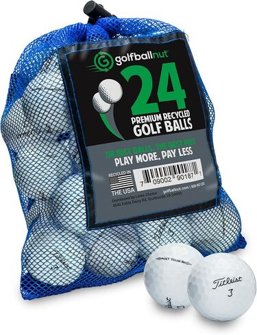 مستعملة ومعاد تدويرها لـ Titleist NXT Mint 5A (أبيض وأصفر) (24 و48) تتضمن حقيبة شبكية لكرات الجولف in Saudi Arabia