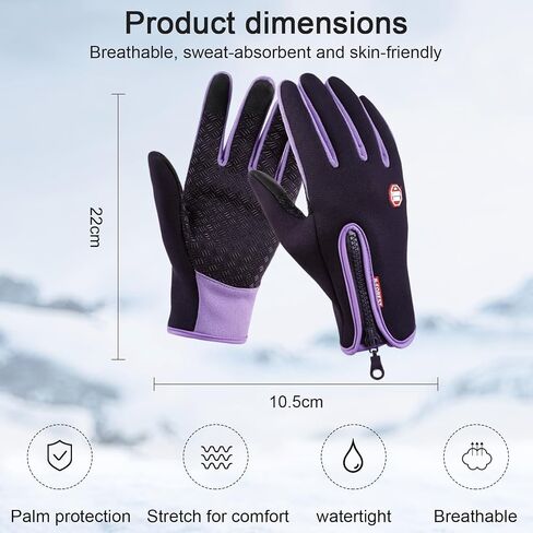 Thermal Winter Gloves with Touchscreen Compatibility – Insulated and Waterproof for Outdoor Sports in Saudi Arabia