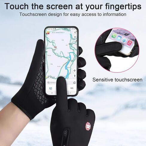 Thermal Winter Gloves with Touchscreen Compatibility – Insulated and Waterproof for Outdoor Sports in Saudi Arabia