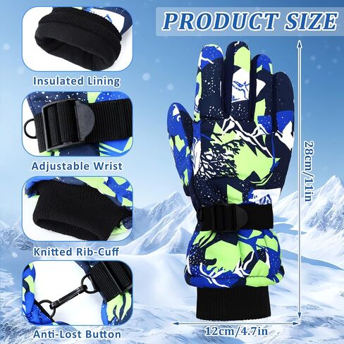 Jansun 2 Pairs Ski Gloves, Waterproof Snow Touchscreen Snowboard Warmest Breathable Snowboarding Gloves for Cold Weather Fits Men Women in Saudi Arabia