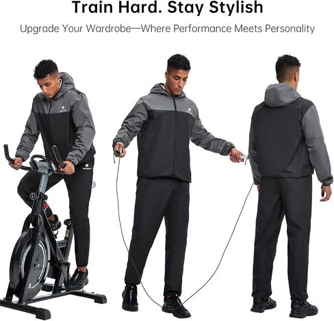 HOTSUIT Sauna Suit for Men Weight Loss Sweat Suits Gym Workout Exercise Sauna Jacket Pant Full Body in Saudi Arabia