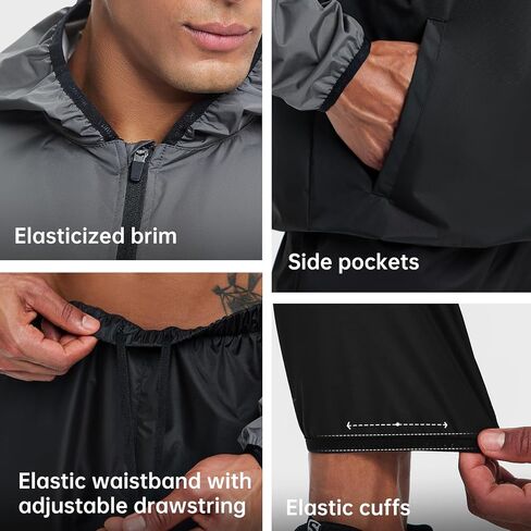HOTSUIT Sauna Suit for Men Weight Loss Sweat Suits Gym Workout Exercise Sauna Jacket Pant Full Body in Saudi Arabia