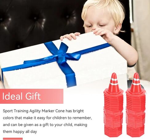 Traffic Cone, 50Pcs Sport Training Agility Marker Plastic RC Remote Control Car Training Toys Mini Football Basketball Drills Multipurpose Practice for Kids Children in Saudi Arabia