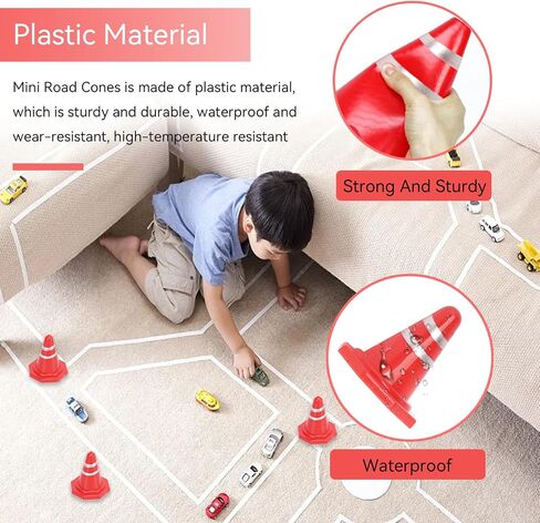 Traffic Cone, 50Pcs Sport Training Agility Marker Plastic RC Remote Control Car Training Toys Mini Football Basketball Drills Multipurpose Practice for Kids Children in Saudi Arabia