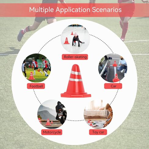Traffic Cone, 50Pcs Sport Training Agility Marker Plastic RC Remote Control Car Training Toys Mini Football Basketball Drills Multipurpose Practice for Kids Children in Saudi Arabia