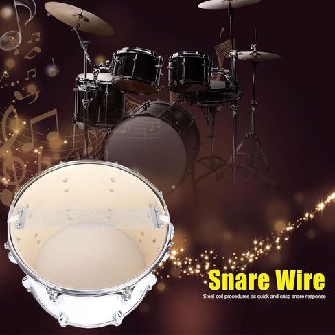 أسلاك الطبل Snare Drum، ملحق جزء بديل لأداة الطبل Snare Drum مع أشرطة سلكية لأداة قرع الكاجون 13.0 * 2.4 بوصة، 13.0 * 2.2 بوصة (24 حرير) in Saudi Arabia