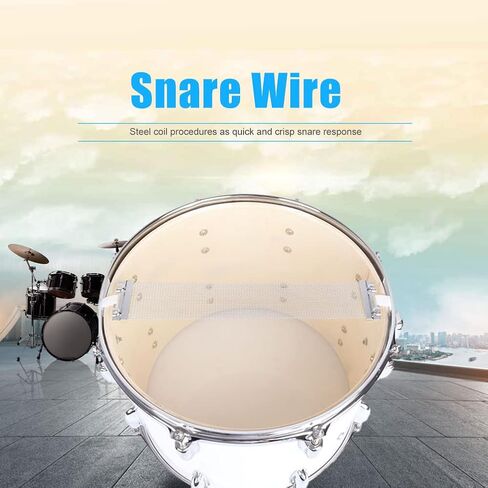 أسلاك الطبل Snare Drum، ملحق جزء بديل لأداة الطبل Snare Drum مع أشرطة سلكية لأداة قرع الكاجون 13.0 * 2.4 بوصة، 13.0 * 2.2 بوصة (24 حرير) in Saudi Arabia