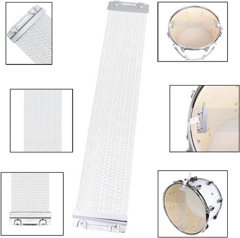 أسلاك الطبل Snare Drum، ملحق جزء بديل لأداة الطبل Snare Drum مع أشرطة سلكية لأداة قرع الكاجون 13.0 * 2.4 بوصة، 13.0 * 2.2 بوصة (24 حرير) in Saudi Arabia