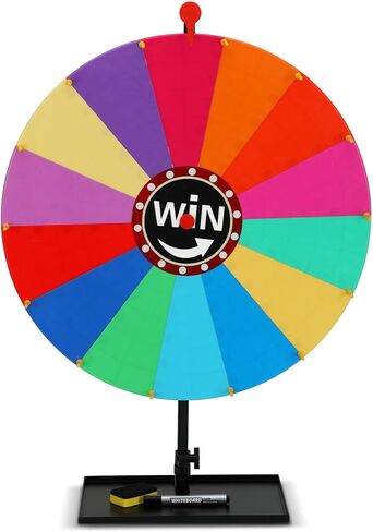 عجلة جائزة دوارة مقاس 24 بوصة، عجلة دوارة للجوائز، عجلة الحظ GameSpin، عجلة للألعاب العائلية، ألعاب الحفلات in Kuwait