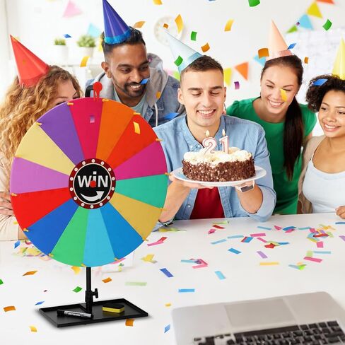 عجلة جائزة دوارة مقاس 24 بوصة، عجلة دوارة للجوائز، عجلة الحظ GameSpin، عجلة للألعاب العائلية، ألعاب الحفلات in Kuwait