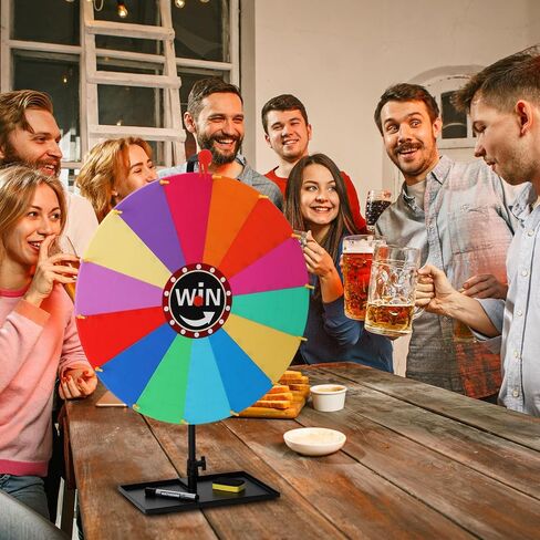 عجلة جائزة دوارة مقاس 24 بوصة، عجلة دوارة للجوائز، عجلة الحظ GameSpin، عجلة للألعاب العائلية، ألعاب الحفلات in Kuwait