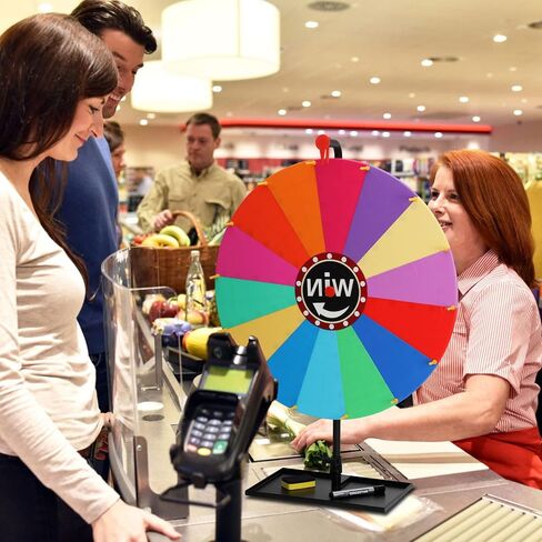 عجلة جائزة دوارة مقاس 24 بوصة، عجلة دوارة للجوائز، عجلة الحظ GameSpin، عجلة للألعاب العائلية، ألعاب الحفلات in Kuwait