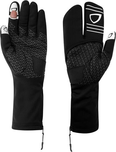 THRMOZ Deep Winter Cycling Gloves – Thermal Bike Gloves with Fold-Out Windproof Shell, Touchscreen Fingers, YKK Zipper – Cold Weather Cycling Gear for Men & Women in Saudi Arabia