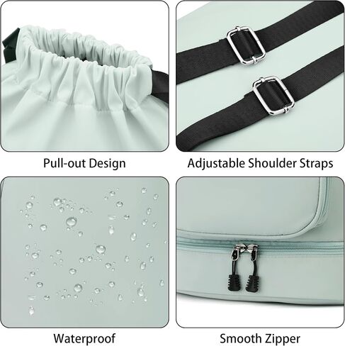 GQIIRL Tennis Bag for Women Men - Water Resistant Tennis Backpack to Hold 2 Rackets with Shoe Compartment, Lightweight Pickleball Paddles Badminton Squash Racquet Bags for Youth Girls Teenager in Saudi Arabia