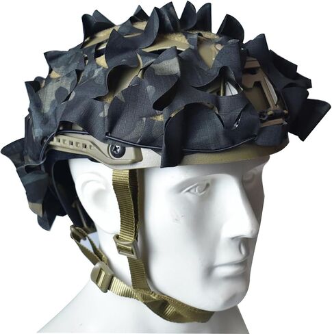 Breathable Mesh Camo Tactical Helmet CoverTactical Gear Fast Helmet Cover in Size M/L in Saudi Arabia