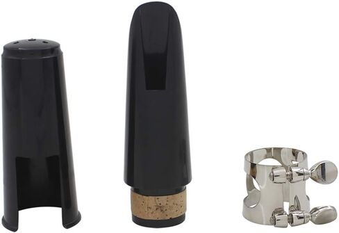 KOCOME Portable Bb Clarinet Mouthpiece, Clarinet Mouthpiece Kit,Cover Clamp, One Reed and Plastic Cover, Black in Saudi Arabia