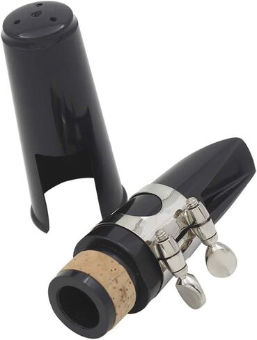 KOCOME Portable Bb Clarinet Mouthpiece, Clarinet Mouthpiece Kit,Cover Clamp, One Reed and Plastic Cover, Black in Saudi Arabia