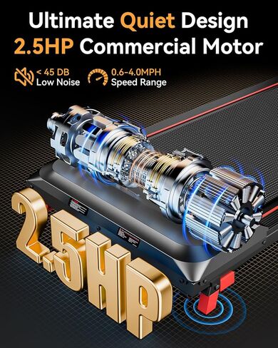 Walking Pad, Incline Walking Pad Treadmill, Under Desk Treadmills 265 Lbs Capacity, 2.5HP Low Noise Portable Running Machine for Home and Office, with LED Display, Remote Control in Kuwait