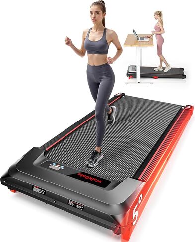 Walking Pad, Incline Walking Pad Treadmill, Under Desk Treadmills 265 Lbs Capacity, 2.5HP Low Noise Portable Running Machine for Home and Office, with LED Display, Remote Control in Kuwait