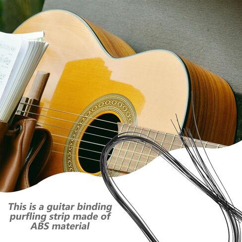 Zerodeko 12pcs Guitar Binding Purfling Strip Abs Material Protective Decorative Edge Inlay for Acoustic Classical Guitar and Ukulele in Saudi Arabia