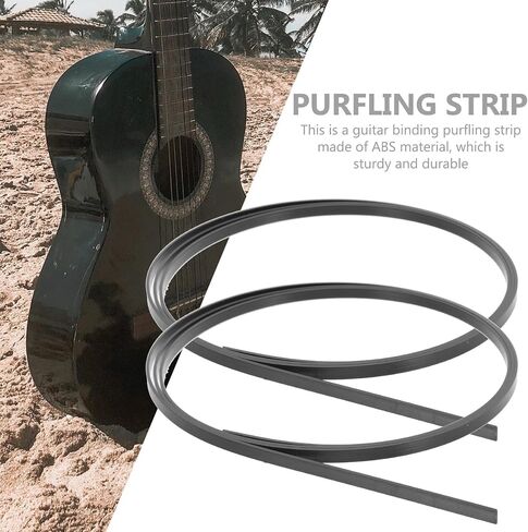 Zerodeko 12pcs Guitar Binding Purfling Strip Abs Material Protective Decorative Edge Inlay for Acoustic Classical Guitar and Ukulele in Saudi Arabia