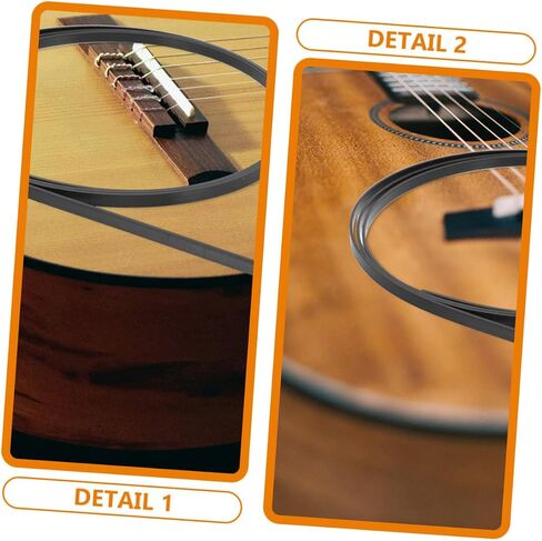 Zerodeko 10pcs Black Abs Guitar Binding Strips Edge Protector Purfling Trim for Acoustic Classical Guitar DIY Decoration and Scratch Prevention in Saudi Arabia