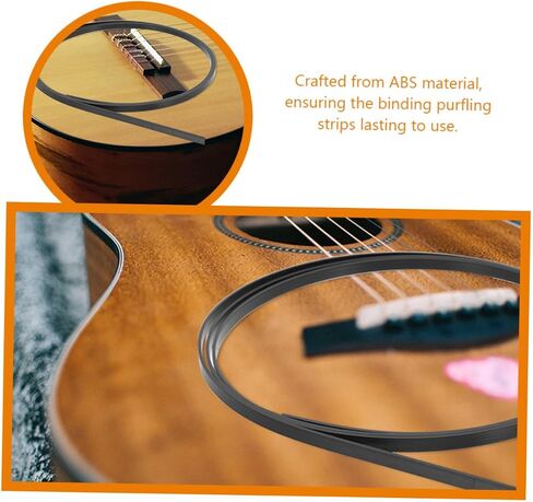 Zerodeko 10pcs Black Abs Guitar Binding Strips Edge Protector Purfling Trim for Acoustic Classical Guitar DIY Decoration and Scratch Prevention in Saudi Arabia