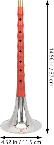 1Set Premium Suona for Beginners Wood Instrument for Practicing Traditional Chinese Music Easy to Play for Students and Professionals Beautifully Crafted with Protective Cover Color Random in Saudi Arabia