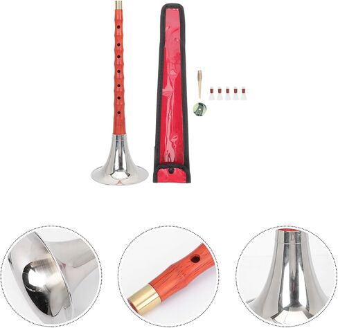 1Set Premium Suona for Beginners Wood Instrument for Practicing Traditional Chinese Music Easy to Play for Students and Professionals Beautifully Crafted with Protective Cover Color Random in Saudi Arabia